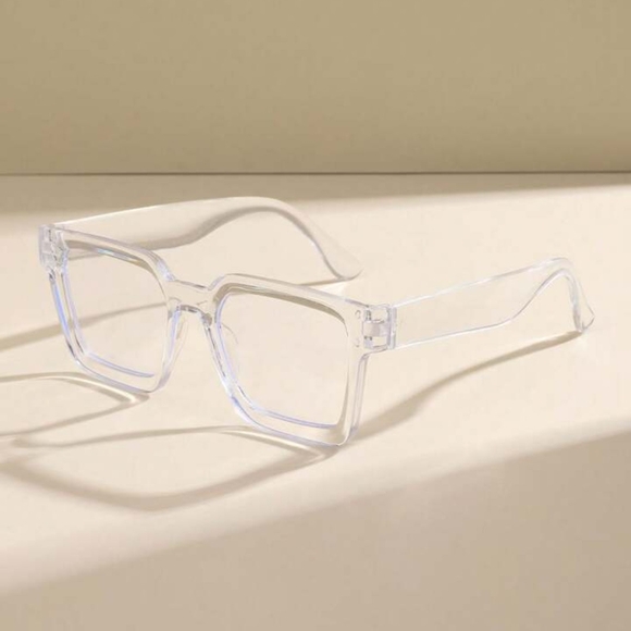 SHEIN Transparent Square Glasses - Picture 1 of 5